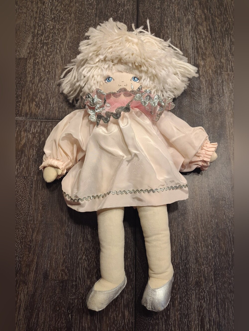 Vintage PIERROT Doll - 19" - Hand Painted Face Yarn Hair - Dolls by Pauline